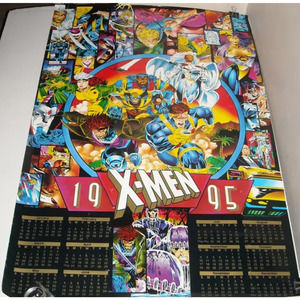 X-MEN CALENDAR POSTER 1995 RARE! BRAND NEW Marvel Comic Original Vintage